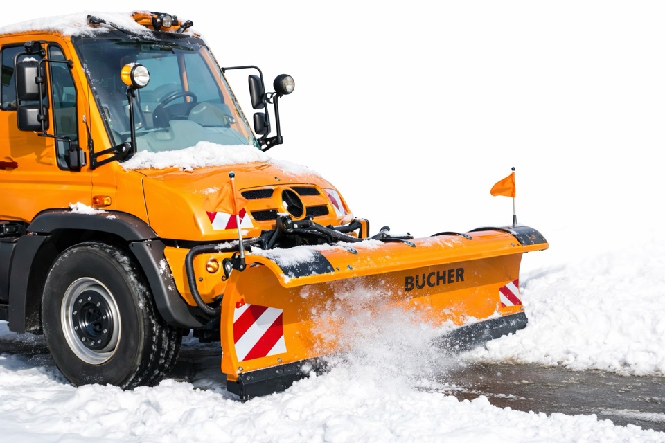 ORTEN ET 400 im Winterdienst – Schneepflug im Einsatz